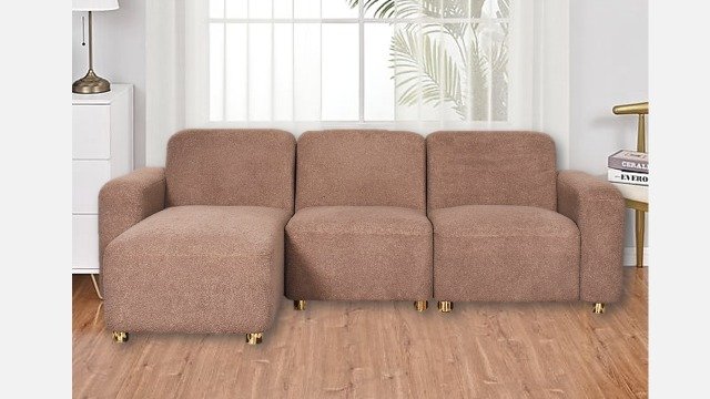 Volvo 2+RHS Sectional Multi functional sofa in Boucle fabric 